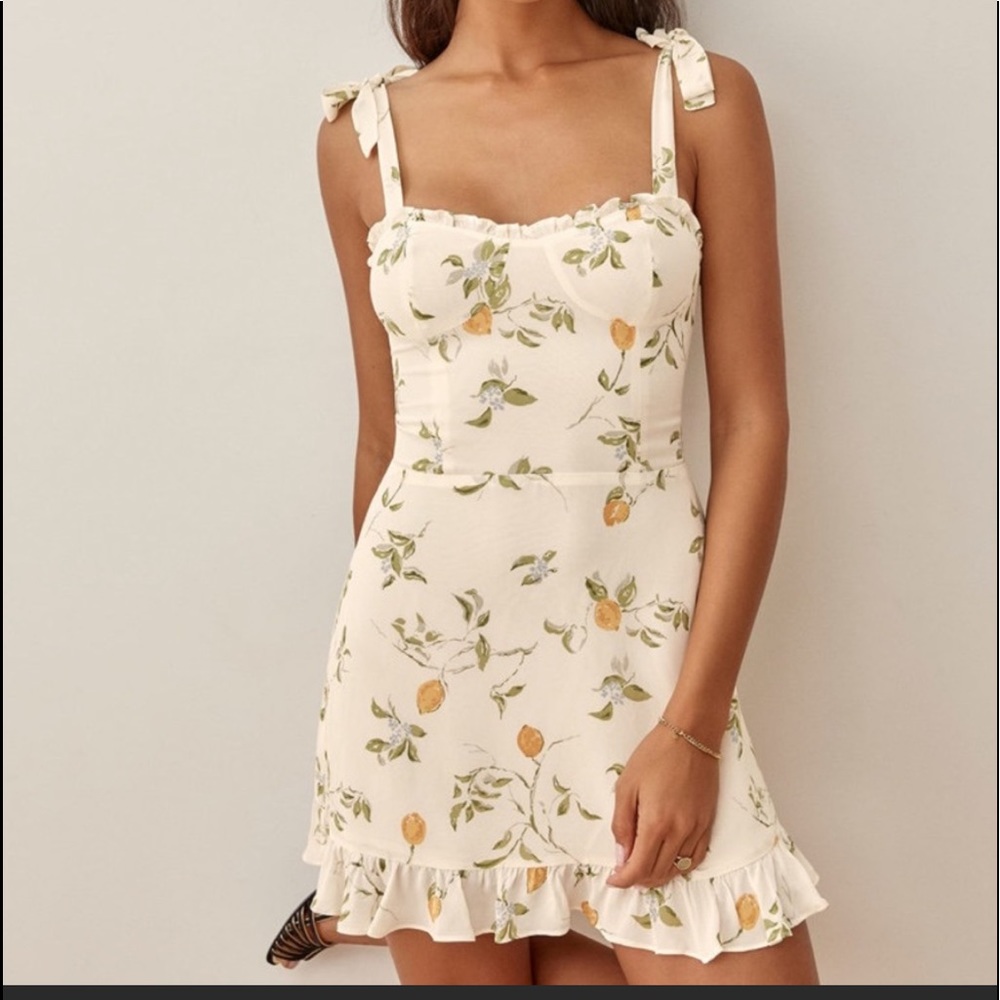 Reformation Christine Dress in Citron